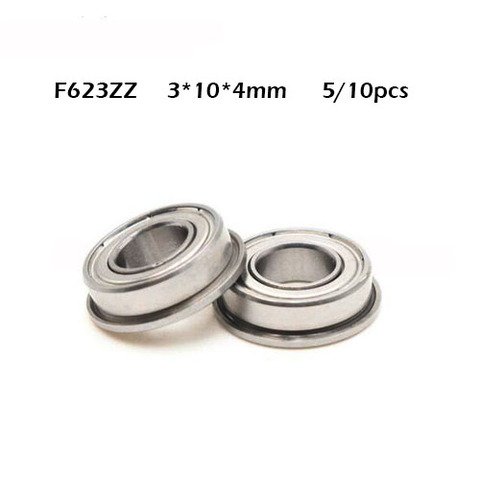 5/10pcs /lot  F623 ZZ Flange Bushing Ball Bearings accessories parts F623ZZ 3*10*4 mm pulley LF1030ZZ bearing guide wheel ► Photo 1/4