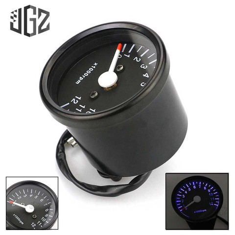 Universal Motorcycle 12V Speedometer Odometer Gauge Tachometer Instrument with LED Backlight Indicator Night Light Accessories ► Photo 1/6