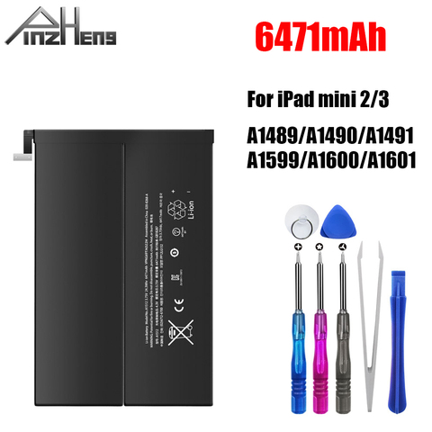 PINZHENG 6471mAh Tablet Battery For iPad mini 2 3 Replacement Bateria A1489 A1490 A1491A1599 A1600 A1601 Battery With Tool ► Photo 1/6