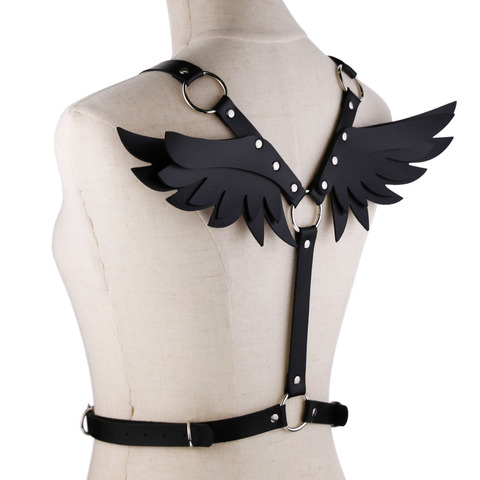 Sexy Wings Leather Body Harness Woman Fashion Goth Punk Strap Festival Girls Lingerie Cosplay Jewelry ► Photo 1/6