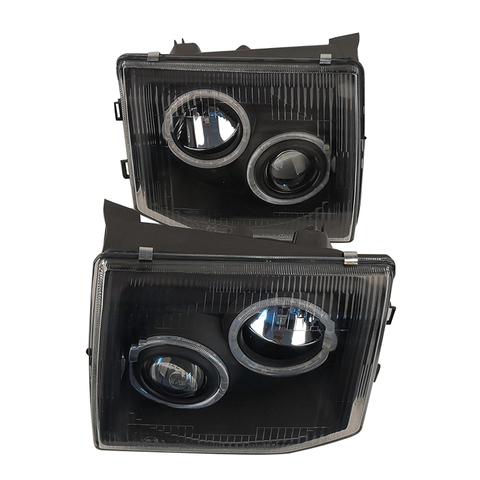 Car modified black LED angel eye lens headlight headlight far and near light suitable for Pajero V31 V32 1992 1993 1994 1995 96 ► Photo 1/6