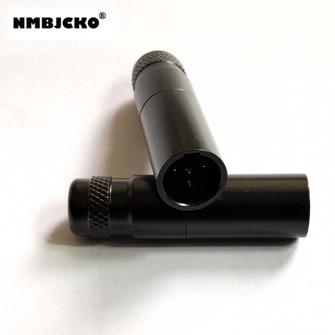 High quality black 1pcs/lot mini xlr male 4 pin  Audio Mic connector Mini XLR Connector with Steel Shell 105B ► Photo 1/2