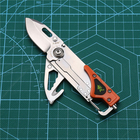 Sanrenmu 6050 Multi Functional Tool Pocket EDC Folding Camping Knife Screwdriver Belt Cutting LED Bottle Opener Glass Breaker ► Photo 1/6