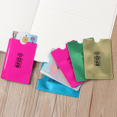 10Pc Anti Rfid Blocking Reader Lock Card Holder Id Bank Card Case Protection Aluminium Metal Smart Anti-theft Credit Card Holder ► Photo 1/6