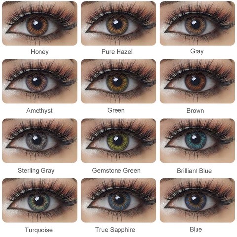 2pcs/pair Colorful Contact Lenses for Eyes 3 Tone Serie Colored Lenses for Eyes Contacts with Color Cosmetic Makeup Beauty Pupil ► Photo 1/6