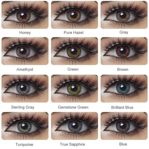 2pcs/pair Green Series Colored Contact Lenses Eye Colors Lenses Contacts  With Color Cosmetic Makeup Beauty Pupil - Color Contact Lenses - AliExpress