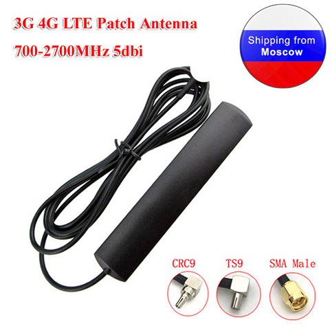 3G 4G LTE Patch Antenna 700-2700MHz 5dbi TS9 CRC9 SMA Male Connector Router Extension Cable Antenna Universale WIFI Antenna ► Photo 1/6