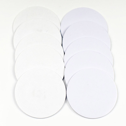 10pcs/Lot 125khz RFID EM4305 T5577 Rewritable Coin Card Adhesive Sticker Copy Clone Diameter 25mm ► Photo 1/1