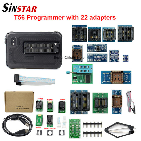 XGecu T56 Programmer 56 Pin Drivers ISP Support 21000+ with 22 adapters ► Photo 1/6