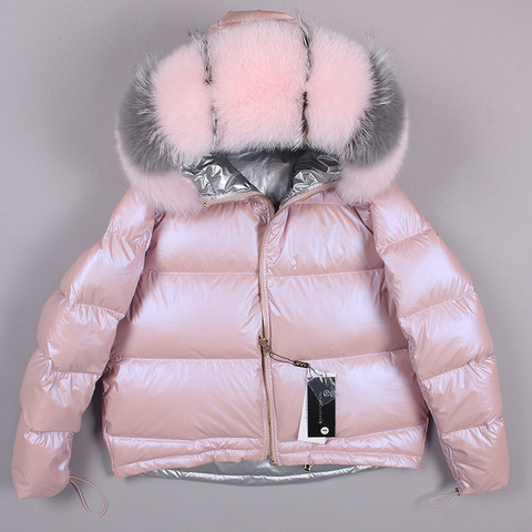 Maomaokong2022  winter Real fox fur collar White duck down padded down jacket Regular fashion warm big fur collar women's coat ► Photo 1/6