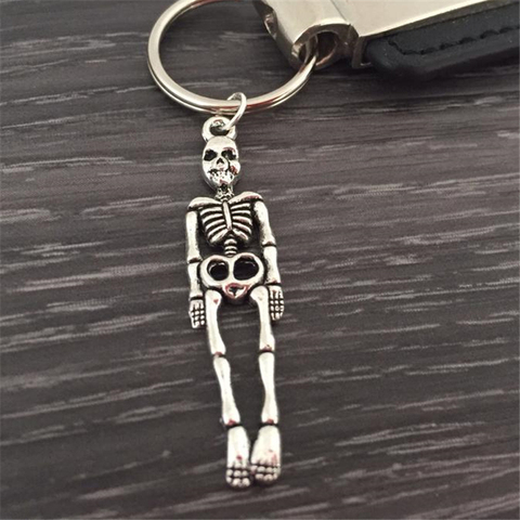 Human Skeleton Keychain, Skeleton Body Keyring, Gothic Keychain, Halloween Jewelry, Skull Jewelry, Keychain Gift ► Photo 1/3