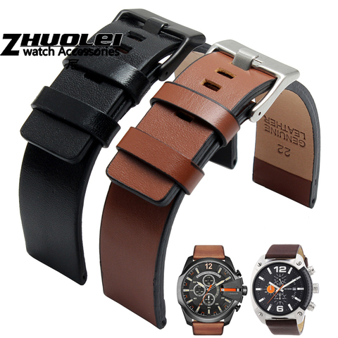 cow Leather strap for DIESEL watchband fit DZ7312 | DZ4323 | DZ7257 with stainless steel pin buckle strap24 26 27 28 30mm bands ► Photo 1/6