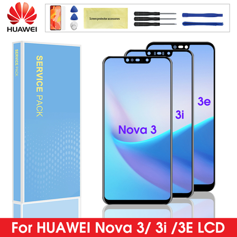 For Huawei Nova 3 LCD Display Touch Screen PAR LX1 LX9 Nova 3i LCD INE LX2 L21 Nova 3e Display ANE LX3 L23 Screen Replacement ► Photo 1/6