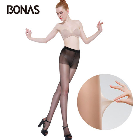 BONAS 15D Summer Sexy Breathable Elastic Women's Tights Slim Stockings Female Spider Tights Tear Resistant Nylon Pantyhose ► Photo 1/6