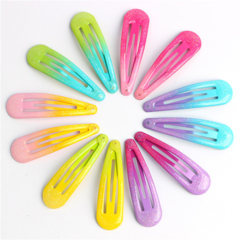 20Pcs/Lot Hair Accessories Powder Dripping Hair Clip Candy Barrette Korean Fashion Solid Hairclip Headdress Hairpins for Girls ► Photo 1/6