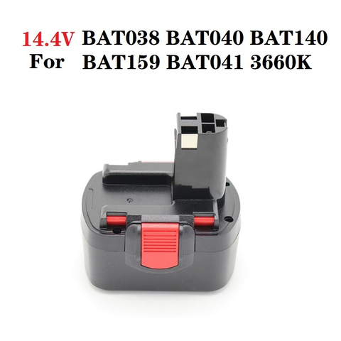 BAT038 14.4V 2000mAh Rechargeable Battery for bosch BAT038 BAT040 BAT140 BAT159 BAT041 3660K NI-CD PSR GSR GWS GHO 14.4V Battery ► Photo 1/5