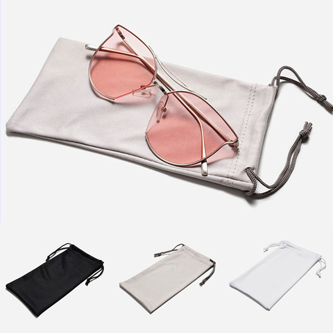 Soild Soft Cloth Glasses bag sunglasses case Waterproof Dustproof eyeglasses pouch Eyewear Accessories ► Photo 1/6