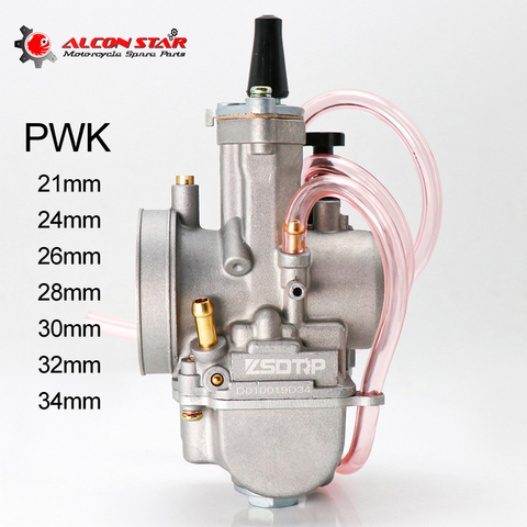 Alconstar- 21 24 26 28 30 32 34mm Motorcycle Carburetor with Power Jet for PWK 70CC-350CC Engine Carb Dirt Bike ATV Power Race ► Photo 1/6