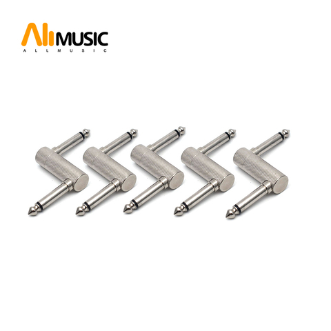 5Pcs Z Type 6.35mm Guitar Effect Pedal Connector Thread Connector Audio Adaptors Connecting Jack Chrome ► Photo 1/5
