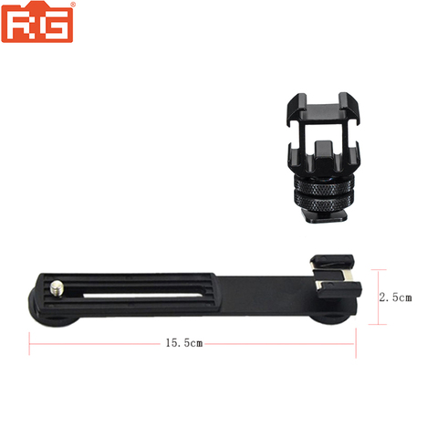 Metal Bracket hot shoe arm bracket tripod stand holder for Canon Nikon DSLR SLR DV Rack Camera Stand flash 1/4