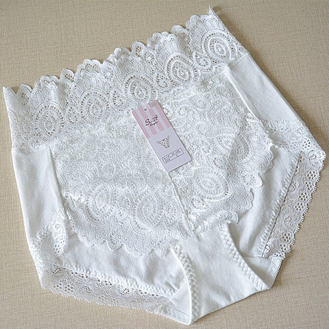 RUIN LN M-XXL Women's Cotton Panties High-rise Briefs Sexy Lace Underwear Women's Lace panties ► Photo 1/2