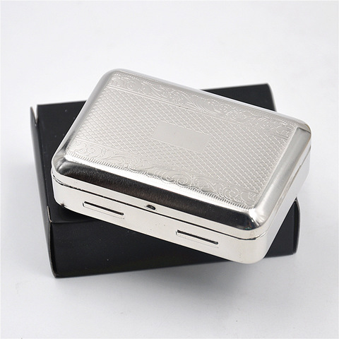 Free shipping 1pcs Metal Tobacco Box Tin Containers (small) for Rolling Paper and Tobacco Rolling Cigarettes Storage b002 ► Photo 1/6