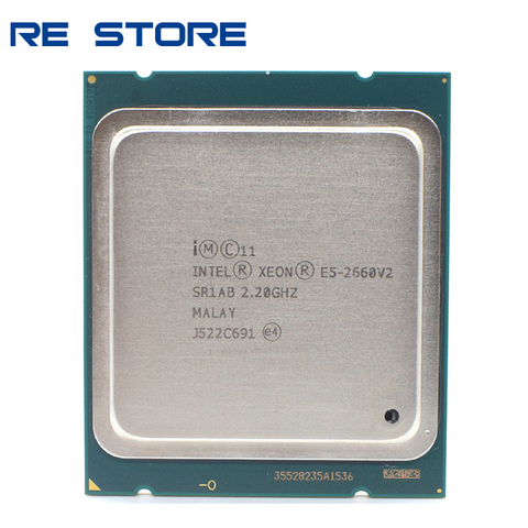 used Intel Xeon E5 2660 V2 SR1AB CPU Processor 10 Core 2.20GHz 25M 95W E5-2660V2 ► Photo 1/2