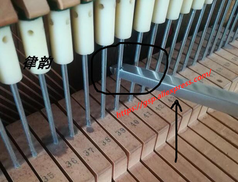 Piano tuning and maintenance tools, double open cardin wire wrench, stainless steel ► Photo 1/1