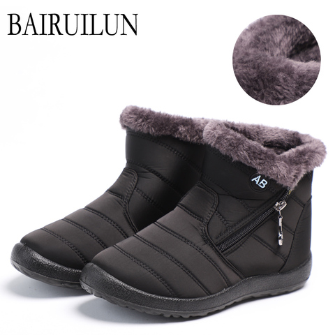 Women Boots Waterproof Snow Boots Female Plush Winter Boots Women Warm Ankle boots Winter Shoes Women casual flat shoes 2022 ► Photo 1/6