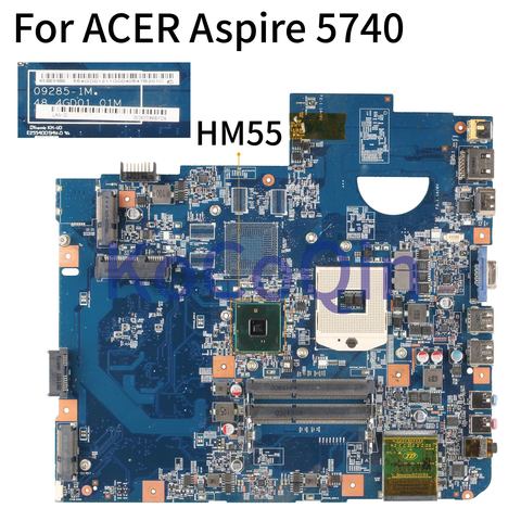 KoCoQin Laptop motherboard For ACER Aspire 5740 5740G HM55 Mainboard 48.4GD01.01M JV50-CP MB 09285-1M ► Photo 1/5