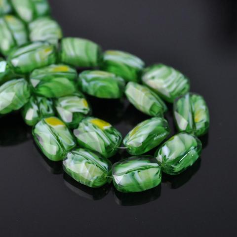 10pcs 14x10mm Rectangle Oval Shape Faceted  Lampwork Glass Loose Crafts Beads Wholesale lot for DIY Jewelry Making Findings ► Photo 1/5