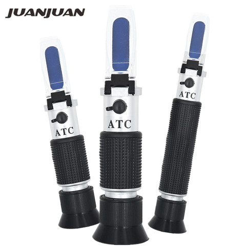 Refractometer All kinds Brix Alcohol Salinity Handheld Refractometer Wine Beer Sugar Fruit Vegetables Juice with ATC 40%off ► Photo 1/6