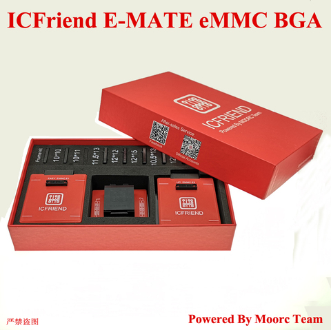 MOORC ICFRIEND Z3X Easy Jtag Plus E Mate  eMMC BGA  13 in 1  X  ISP  eMMC  NAND Socket Adapter ► Photo 1/6