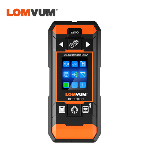 LOMVUM Metal Detector Wiring Detector Laser Meter Multifunctional Hidden Wire Metal Wood Finder Wall Scanner USB Digital Tape ► Photo 1/6