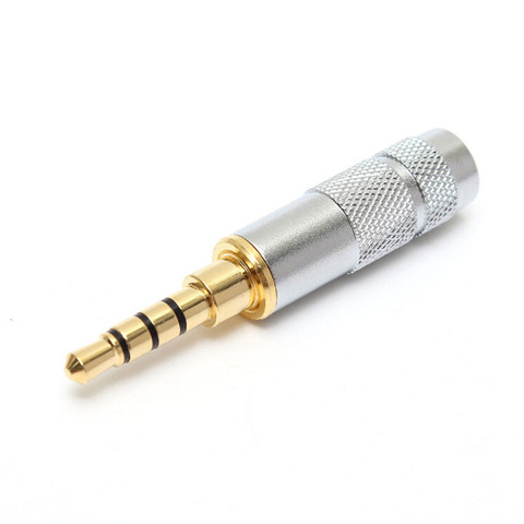 1PC 4 Pole 3.5mm Stereo Headphone Male Plug Jack Audio Solders Connector ► Photo 1/5