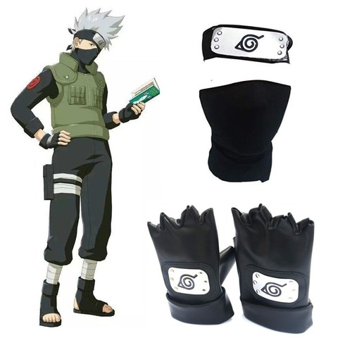 Naruto Kakashi Kunai Anime Face Mask