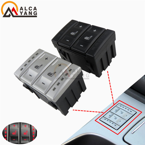 New Silver & Black Seat Heating Button Control Switch 6M2T 19K314 AC 6M2T19K314AC For Ford Mondeo MK4 S-MAX Galaxy MK 3 ► Photo 1/6