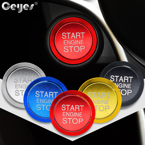 Ceyes Car Styling Auto Engine Start Button Ring Cover For Alfa Romeo Mito 159 147 156 Giulietta Stelvio 166 Interior Accessories ► Photo 1/6