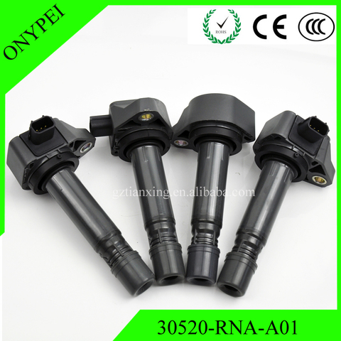 4 pcs 30520-RNA-A01 099700-101 New Ignition Coil For Honda Civic 2006-2011 1.8L UF582 C1580 UF-582 30520 RNA A01 30520RNAA01 ► Photo 1/3