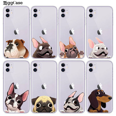 TPU Back Cover For iPhone 11 Pro X XR XS MAX 8 7 Pug Dog French Bulldog Silicone Soft Case For iPhone 8 7 6S 6 S Plus Phone Case ► Photo 1/6