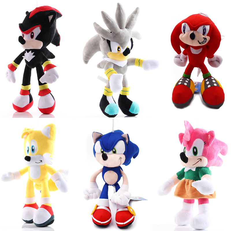 New Sonic the Hedgehog Shadow Tails Amy Rose Soft Plush Toys Stuffed Dolls Gifts