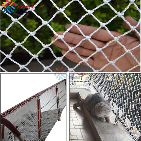 Tewango 3cm Grid Stair Balcony Safety Net Courtyard Fence Kids Toddler Animal Anti-Falling Deck Rail Guard Custom Size ► Photo 1/5