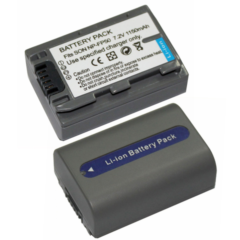 1150mAh NP-FP50 NP FP50 NPFP50 Battery for Sony NP-FP50 NP-FP30 NP-FP60 NP-FP70 NP-FP71 NP-FP90 DCR-SX40 SX40R SX41 HDR-CX105 ► Photo 1/3