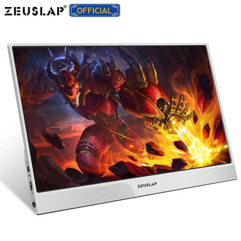ZEUSLAP thin portable lcd hd monitor 15.6 usb type c hdmi for laptop,phone,xbox,switch and ps4 portable lcd 1080p gaming monitor ► Photo 1/6