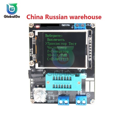 Russian Version GM328A M328 Transistor Tester LCR Diode Capacitance ESR Meter PWM Square Wave Signal Generator ATMEAG328P ► Photo 1/6