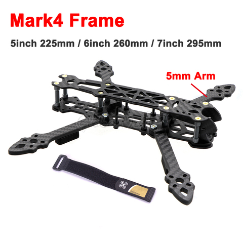 Mark4 Mark 5inch 225mm / 6inch 260mm / 7inch 295mm with 5mm Arm FPV Racing RC Drone Quadcopter Freestyle Frame For Rooster 230mm ► Photo 1/6