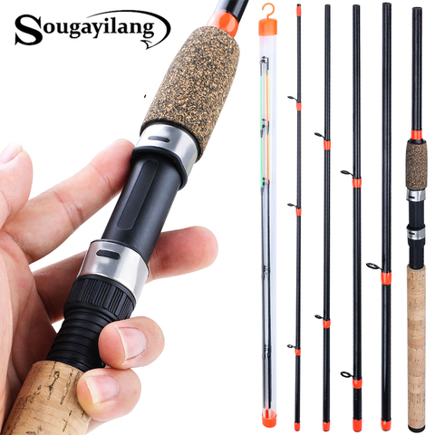 Sougayilang 3m Feeder Rod L M H Power Fishing Rod Ultralight Weight 6 Section Carbon Spinning Travel Rod Fishing Tackle De Pesca ► Photo 1/6