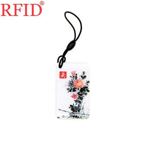 ID 125Khz EM4100 TK4100 Read Only Chinese Chrysanthemum Keychain RFID Key Fob Card Token Tag Access Control Card Fast Shipping 1 ► Photo 1/6