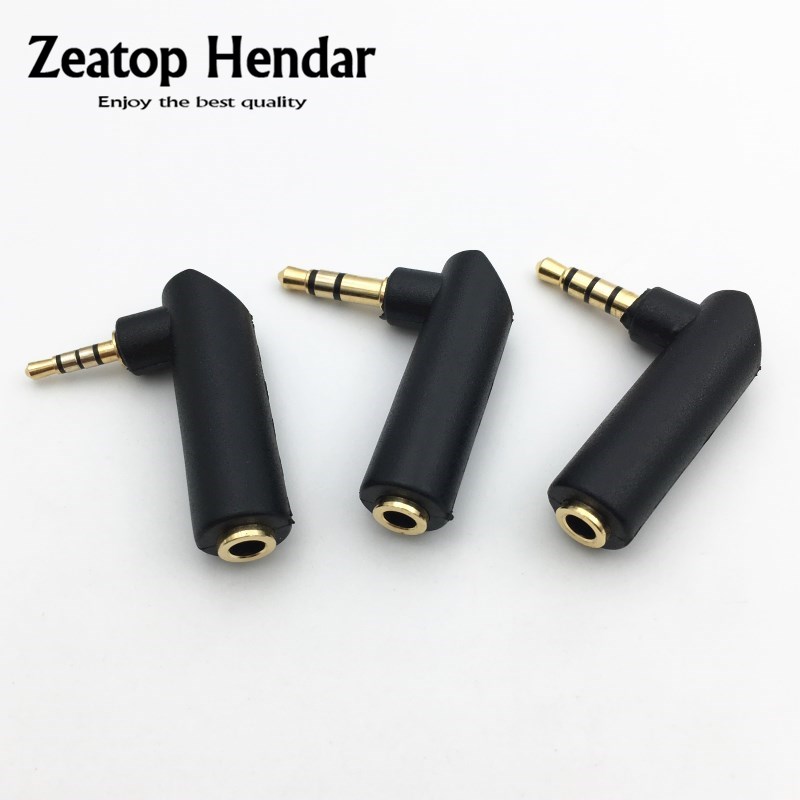 3 Pcs Gold Plated Right Angle 1/8" 3.5mm Stereo Male To Female Adapter Converter 