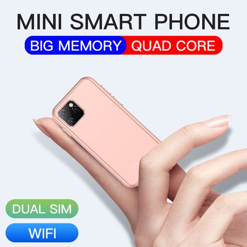 Mini Android 6.0 Cell Phones With 3D Glass Slim Cute Smartphone Google Play Market Body HD Camera Dual Sim Quad Core  UNIWA XS11 ► Photo 1/6